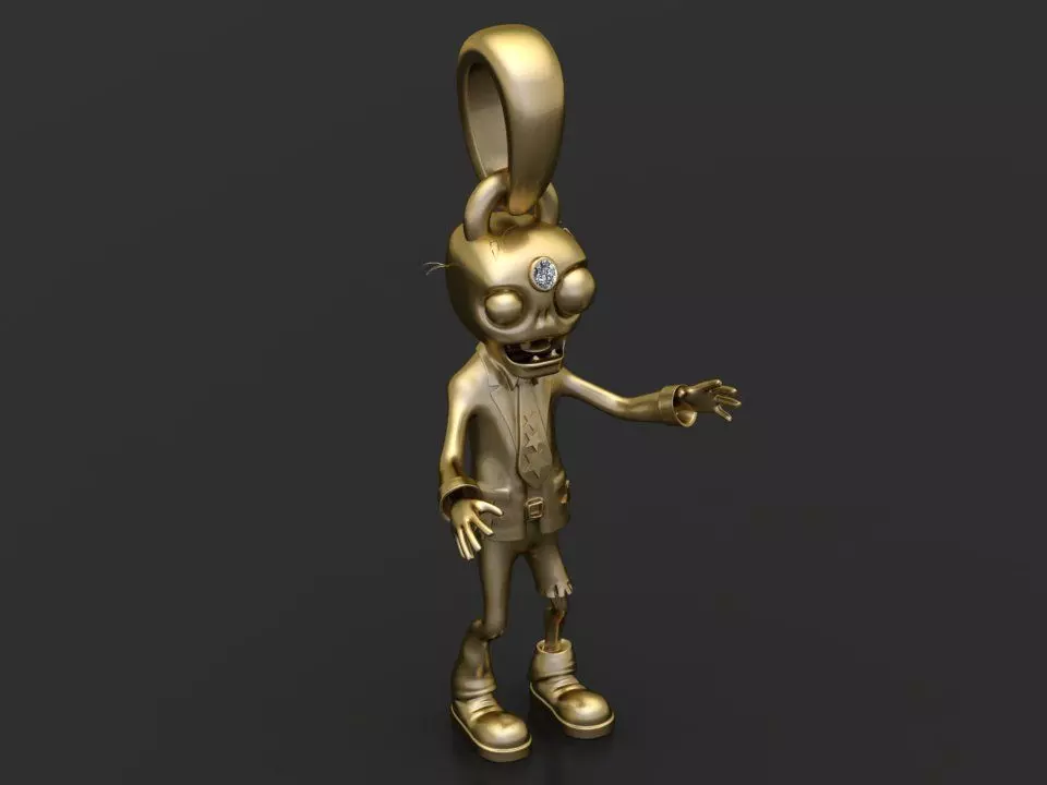 SKULL PENDANT  3D print model_1