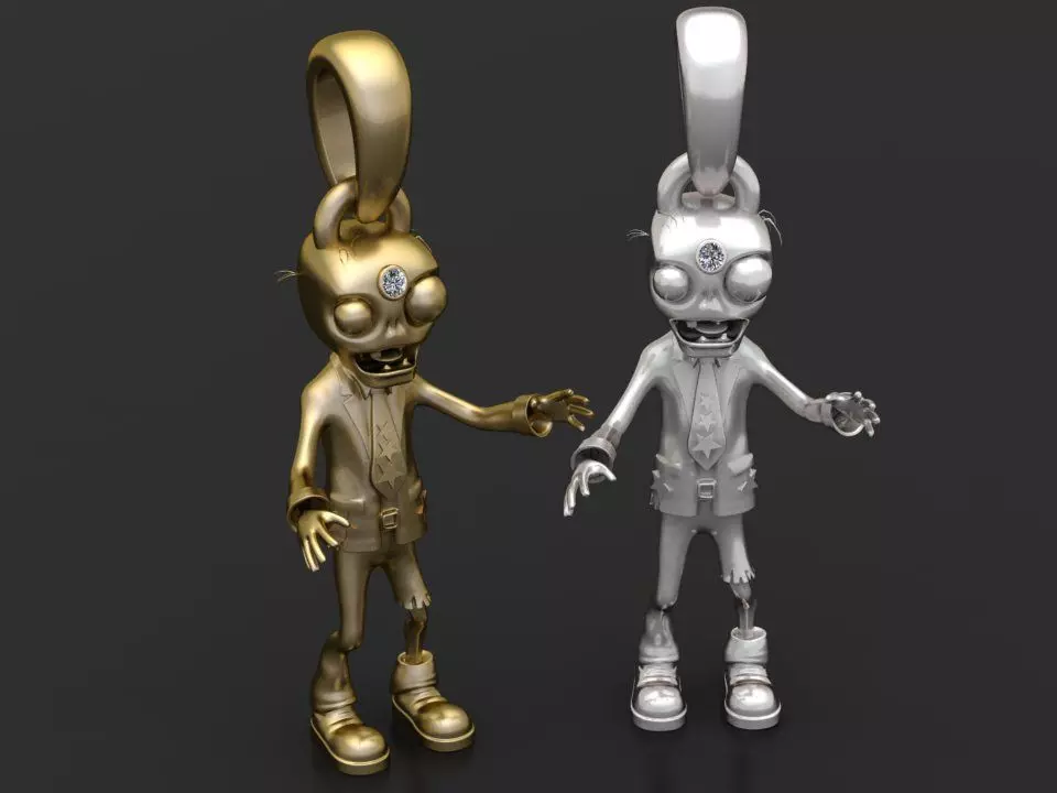 SKULL PENDANT  3D print model_2