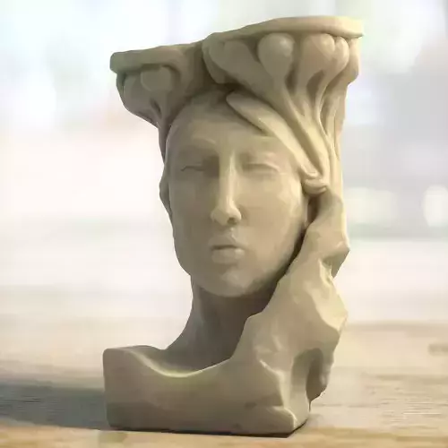 Stone Woman Sculpture 3D print model