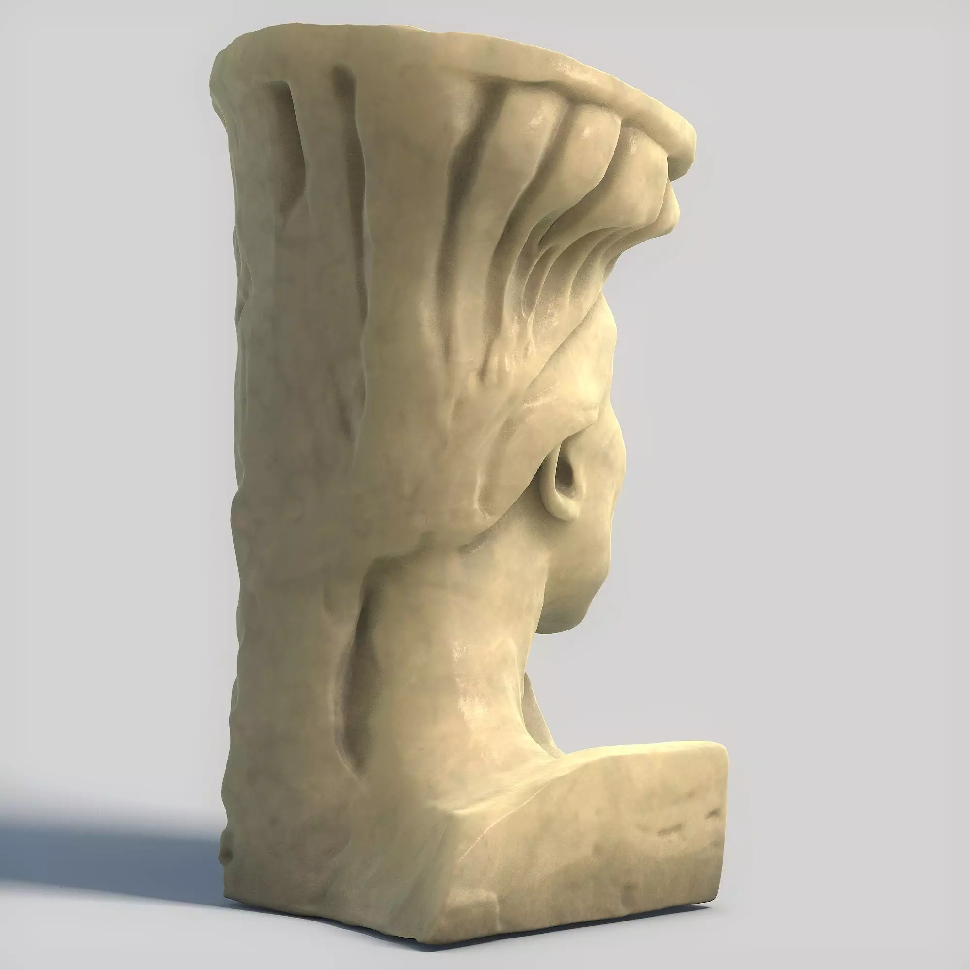 Stone Woman Sculpture 3D print model_4