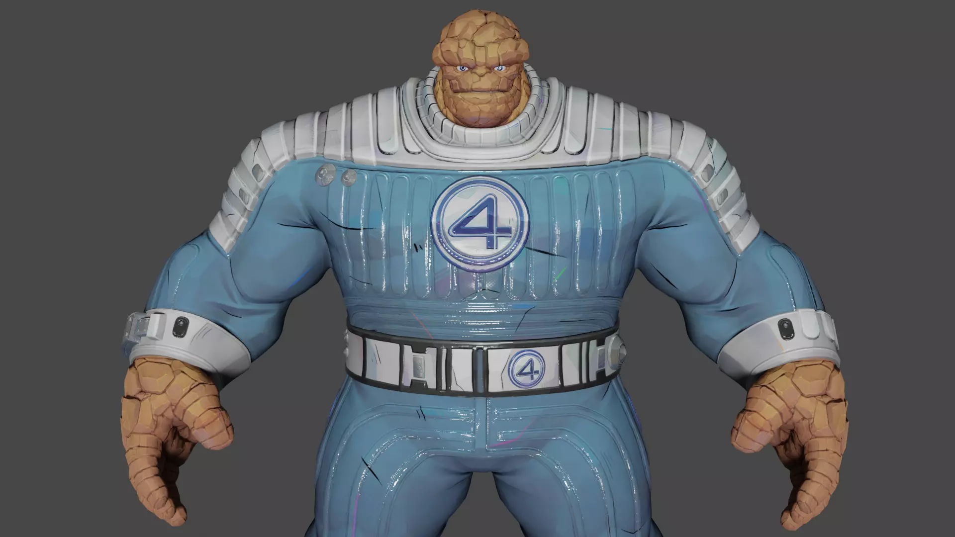 The Thing Low-poly 3D model_1