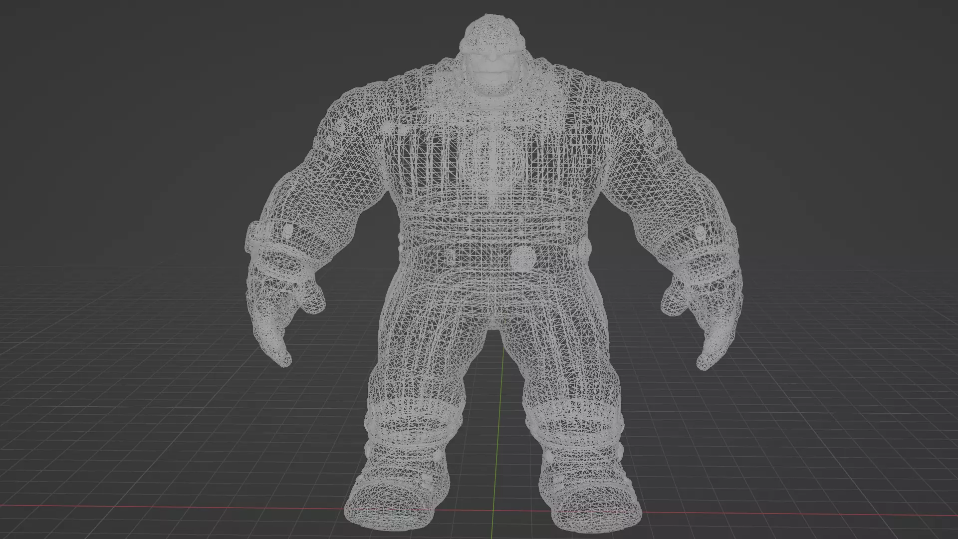 The Thing Low-poly 3D model_6