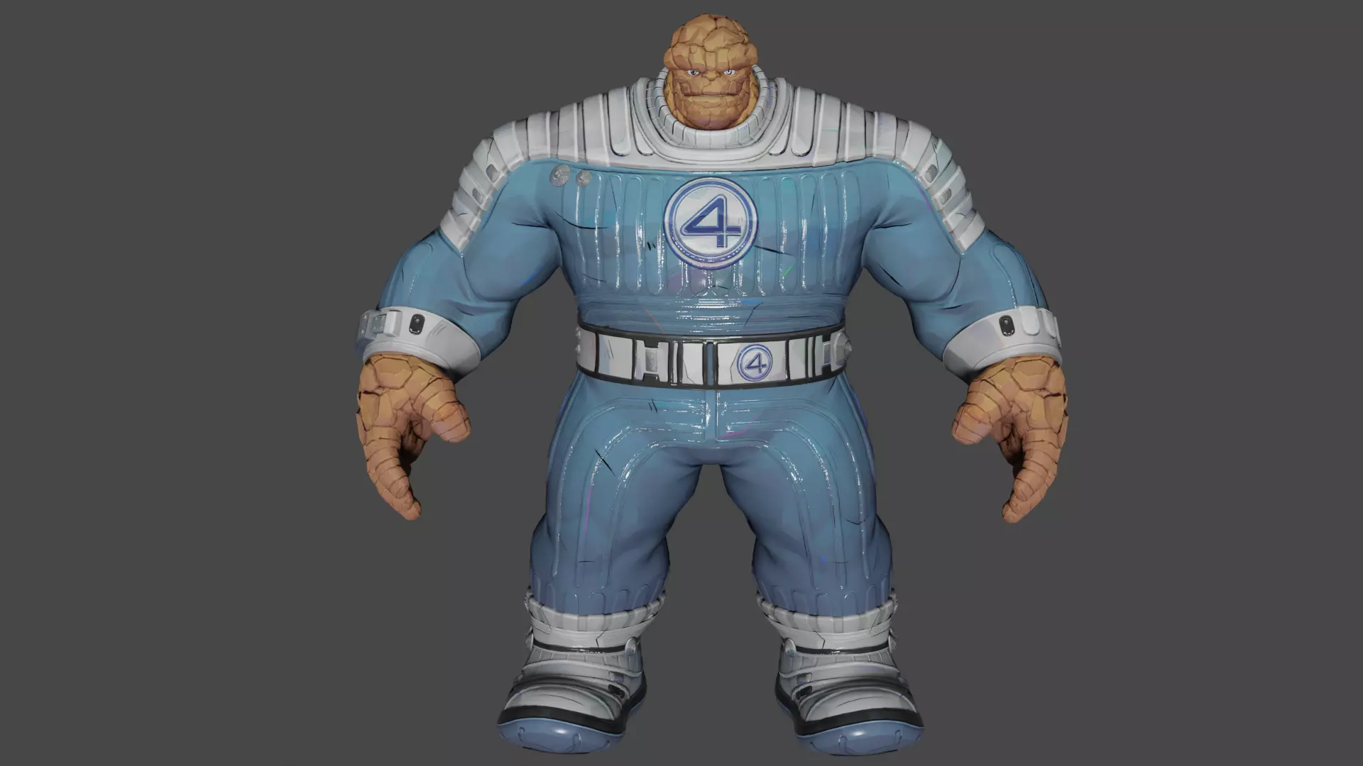 The Thing Low-poly 3D model_0