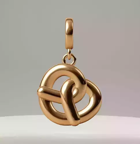 Pretzel cookie charm