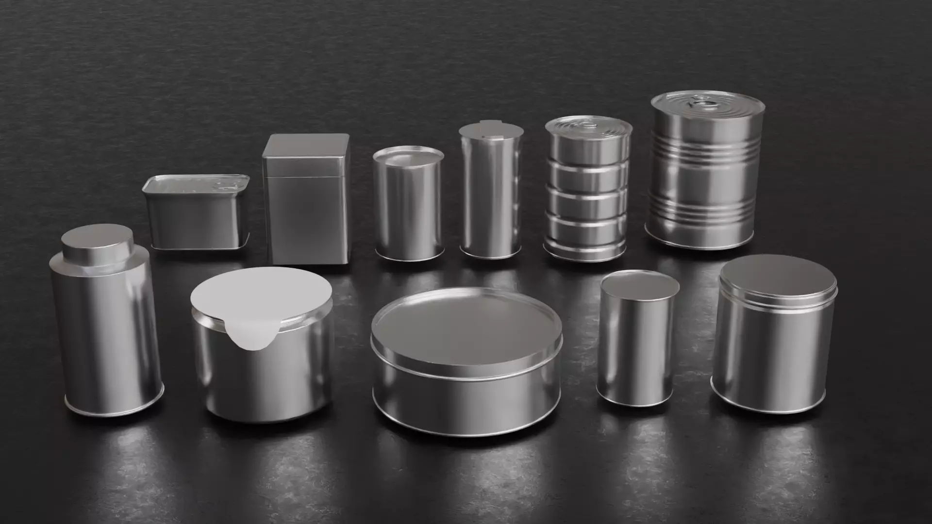 Aluminium Food can Pack Low-poly 3D model_0