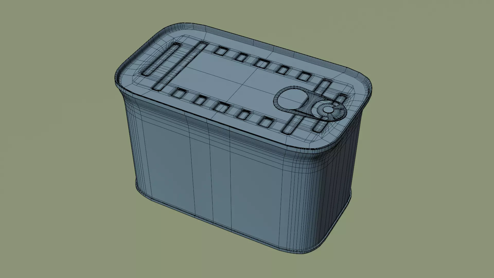 Aluminium Food can Pack Low-poly 3D model_33