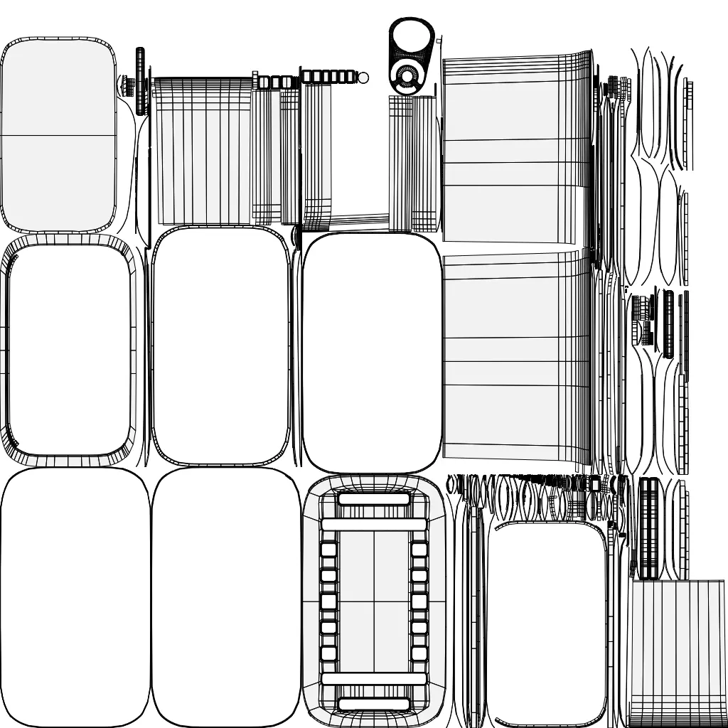 Aluminium Food can Pack Low-poly 3D model_34