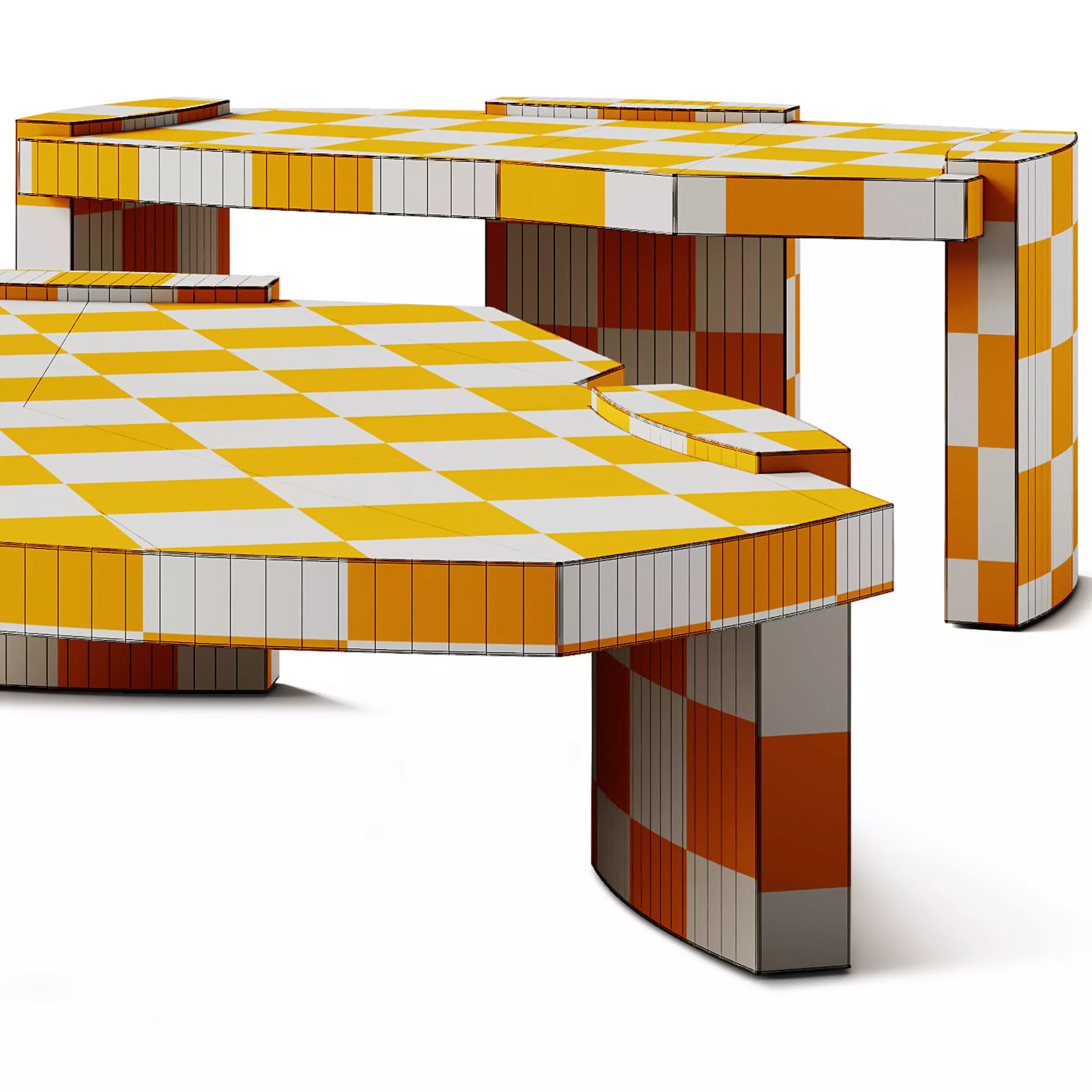 Secolo Kora Wooden Coffee Tables 3D model_10