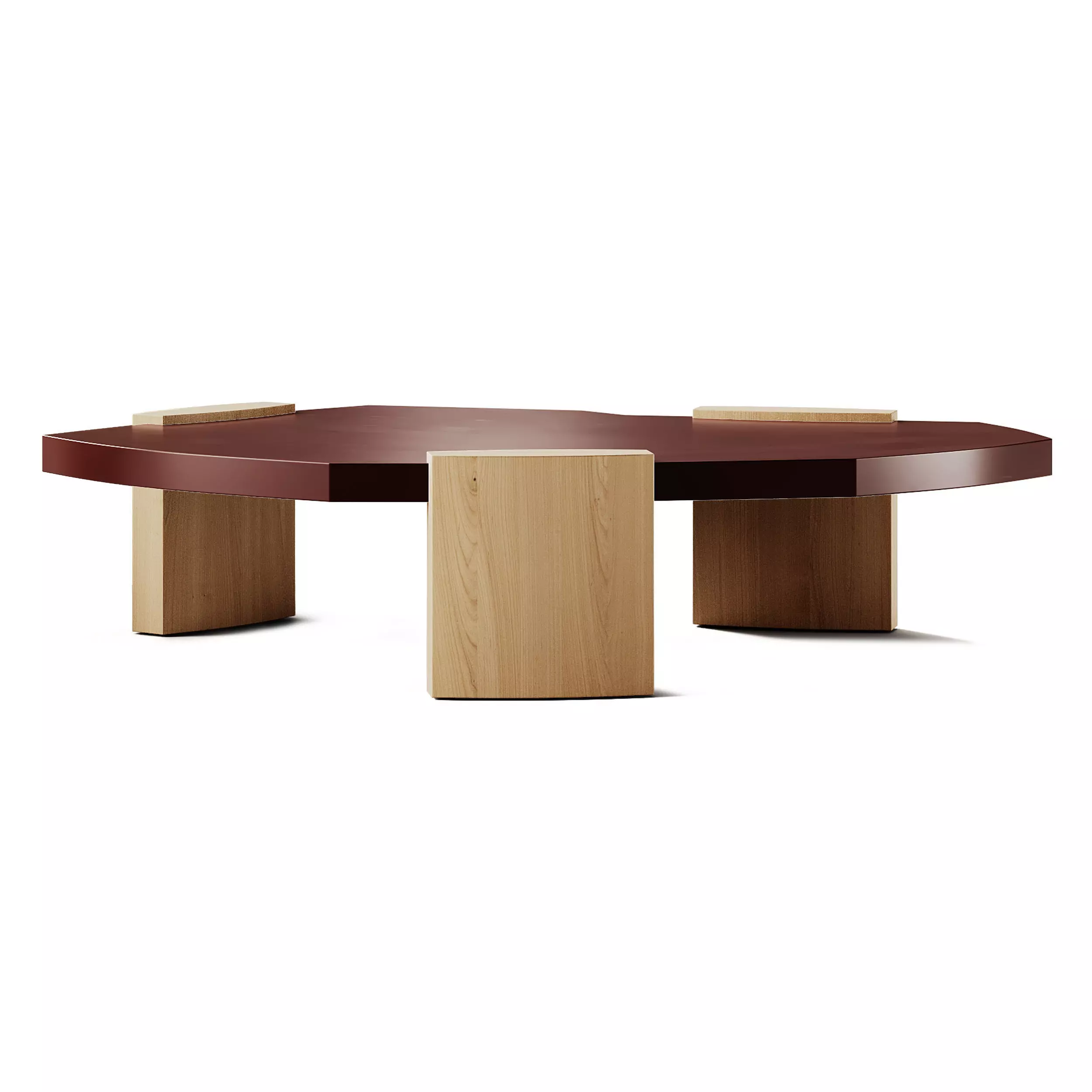Secolo Kora Wooden Coffee Tables 3D model_1
