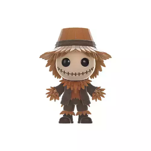 Adorable Fall Scarecrow Figurine 3D print model