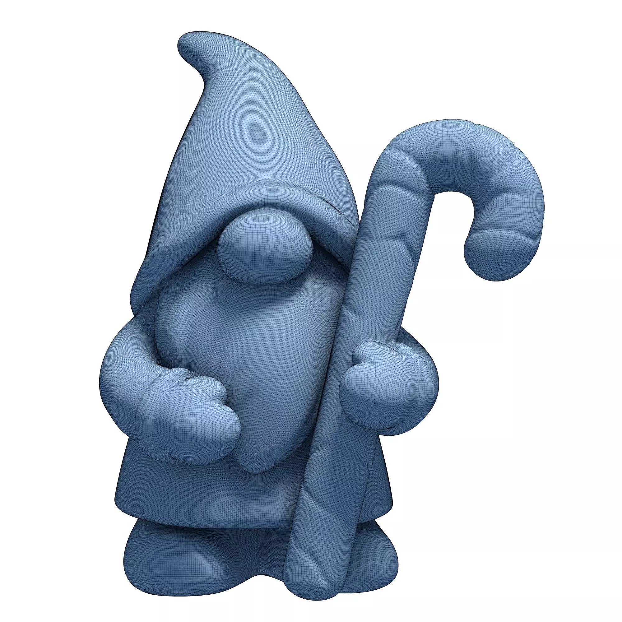 Candy Cane Gnome Christmas Figurine 3D print model_6