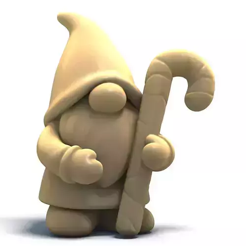Candy Cane Gnome Christmas Figurine 3D print model