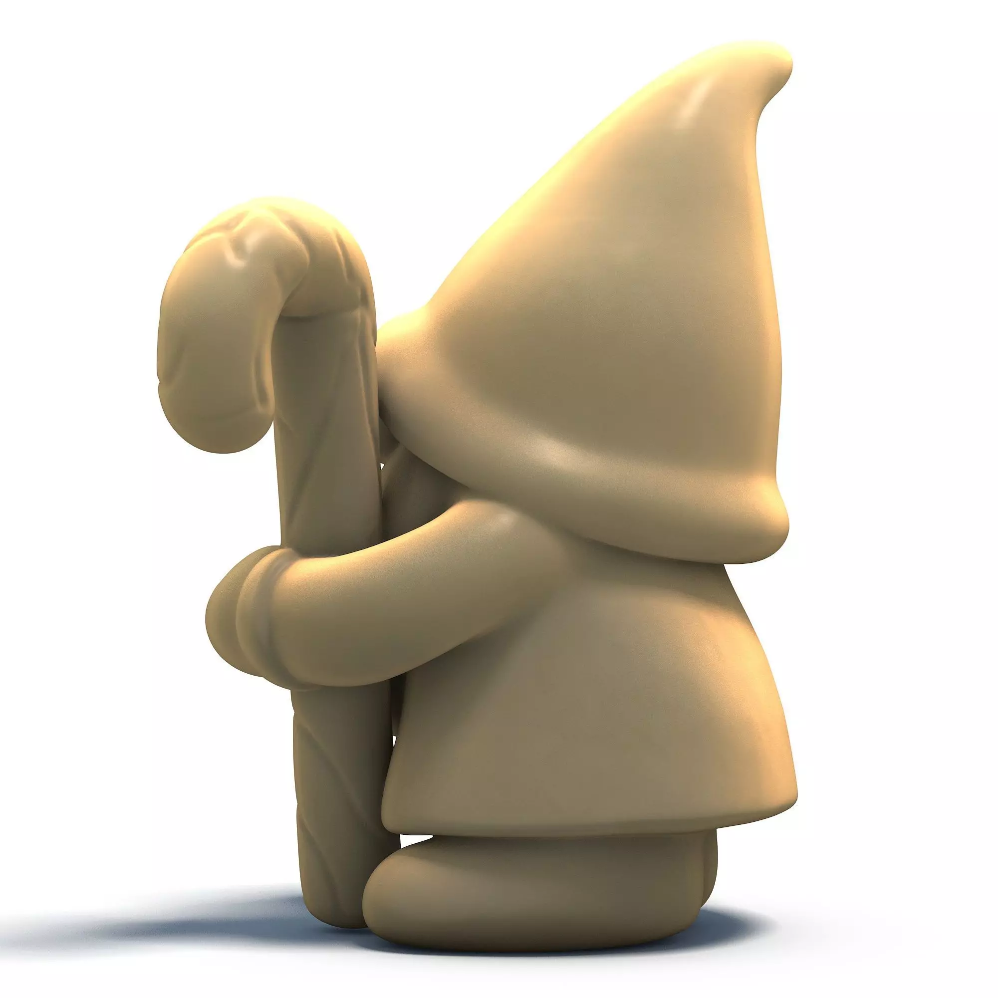 Candy Cane Gnome Christmas Figurine 3D print model_3