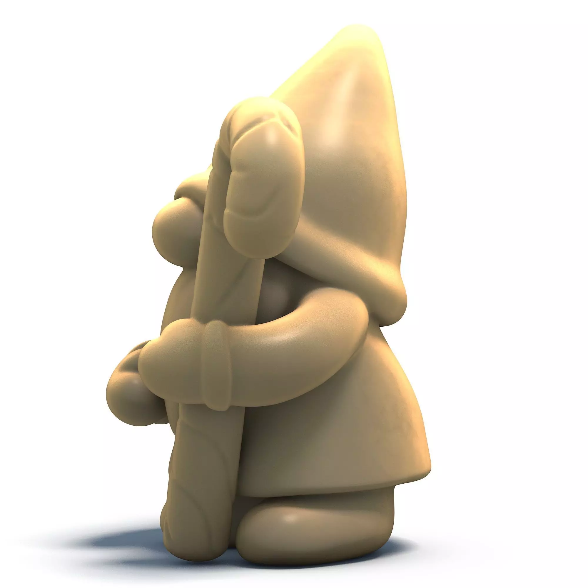 Candy Cane Gnome Christmas Figurine 3D print model_2