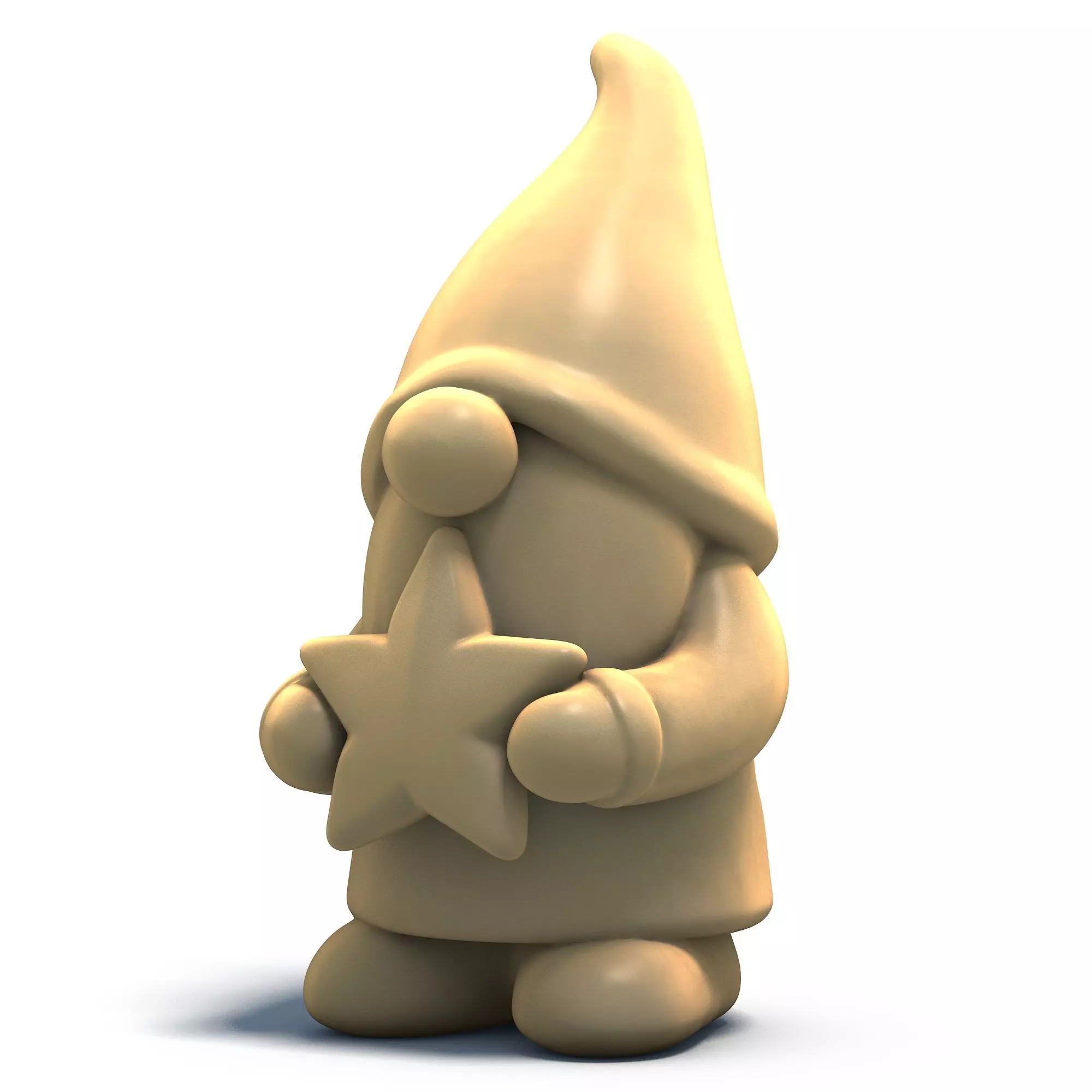 Star Gnome Holiday Ornament 3D print model_1