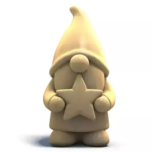 Star Gnome Holiday Ornament 3D print model