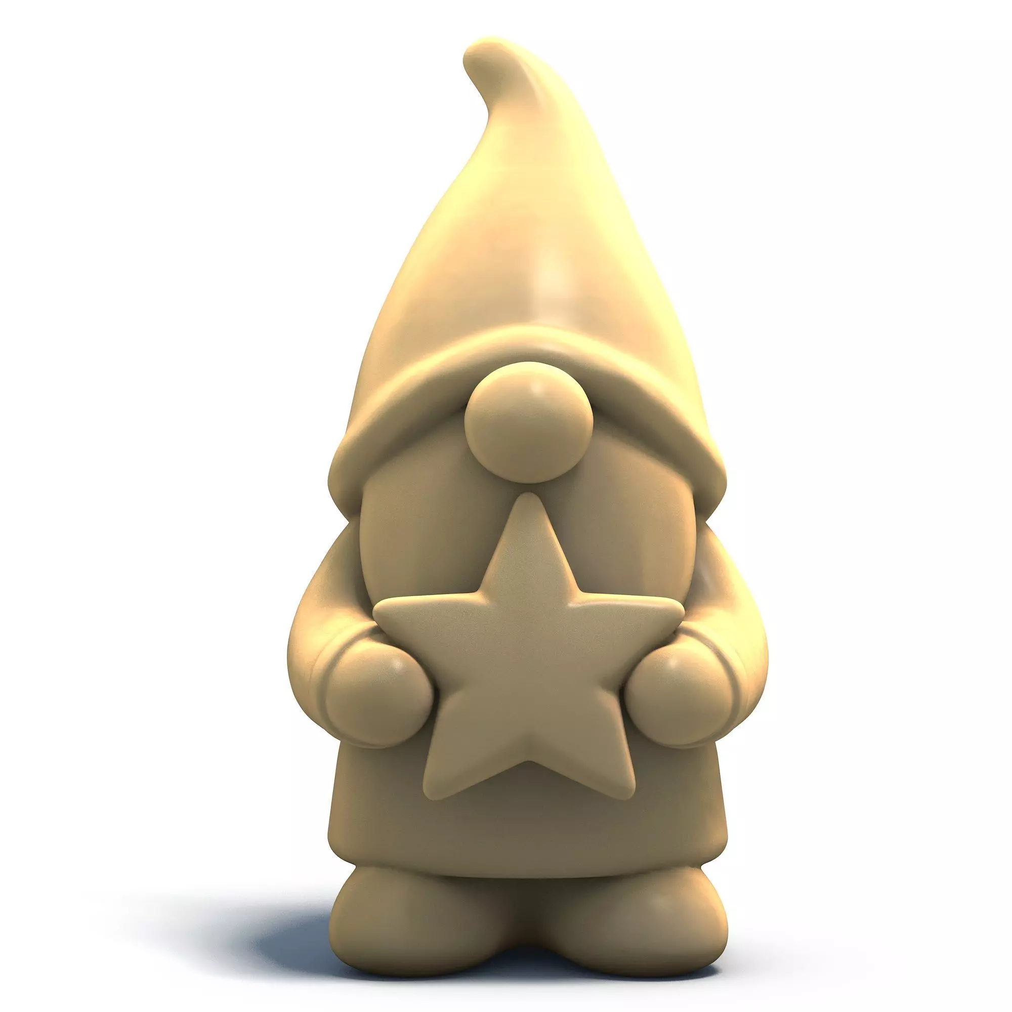 Star Gnome Holiday Ornament 3D print model_0