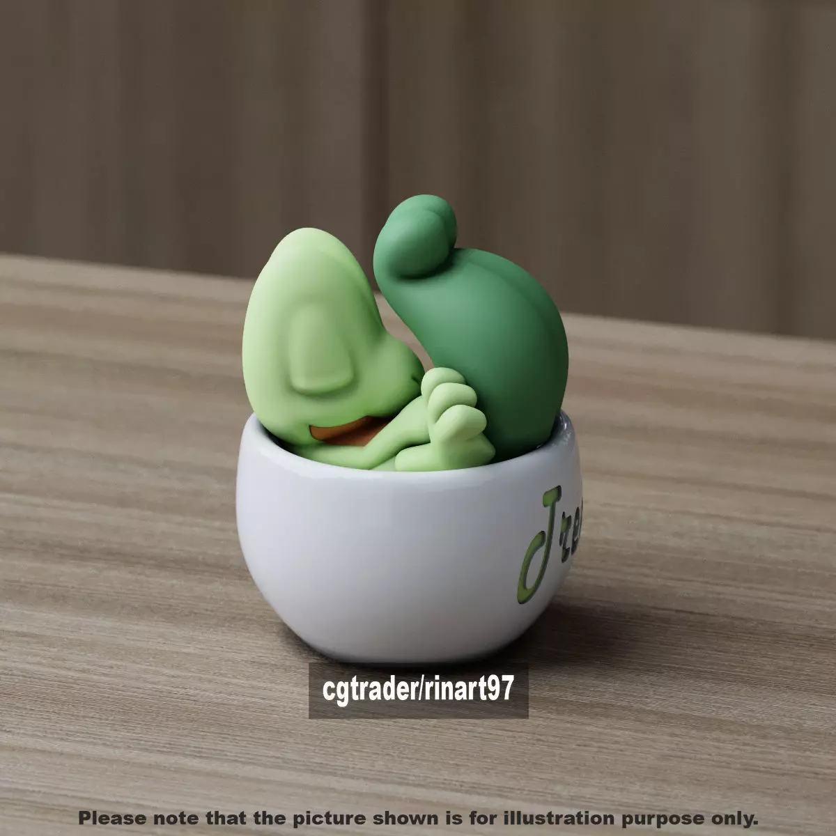 Treecko chill cup 3D print model