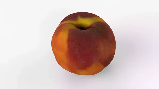 Photorealistic 3D scan of peach Low-poly 3D model 2