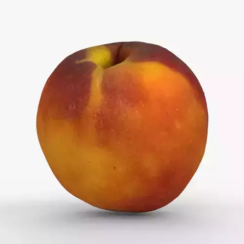 Photorealistic 3D scan of peach Low-poly 3D model