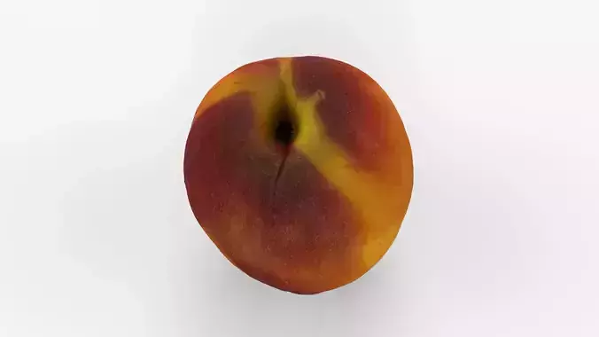 Photorealistic 3D scan of peach Low-poly 3D model 7