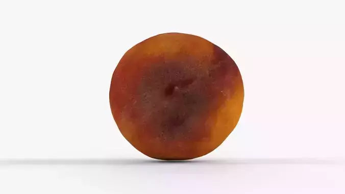 Photorealistic 3D scan of peach Low-poly 3D model 3