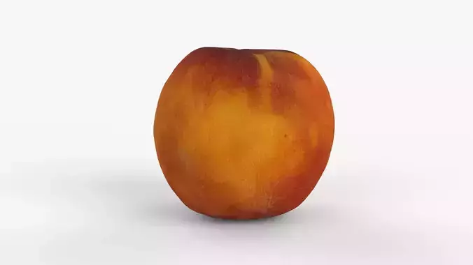 Photorealistic 3D scan of peach Low-poly 3D model 6
