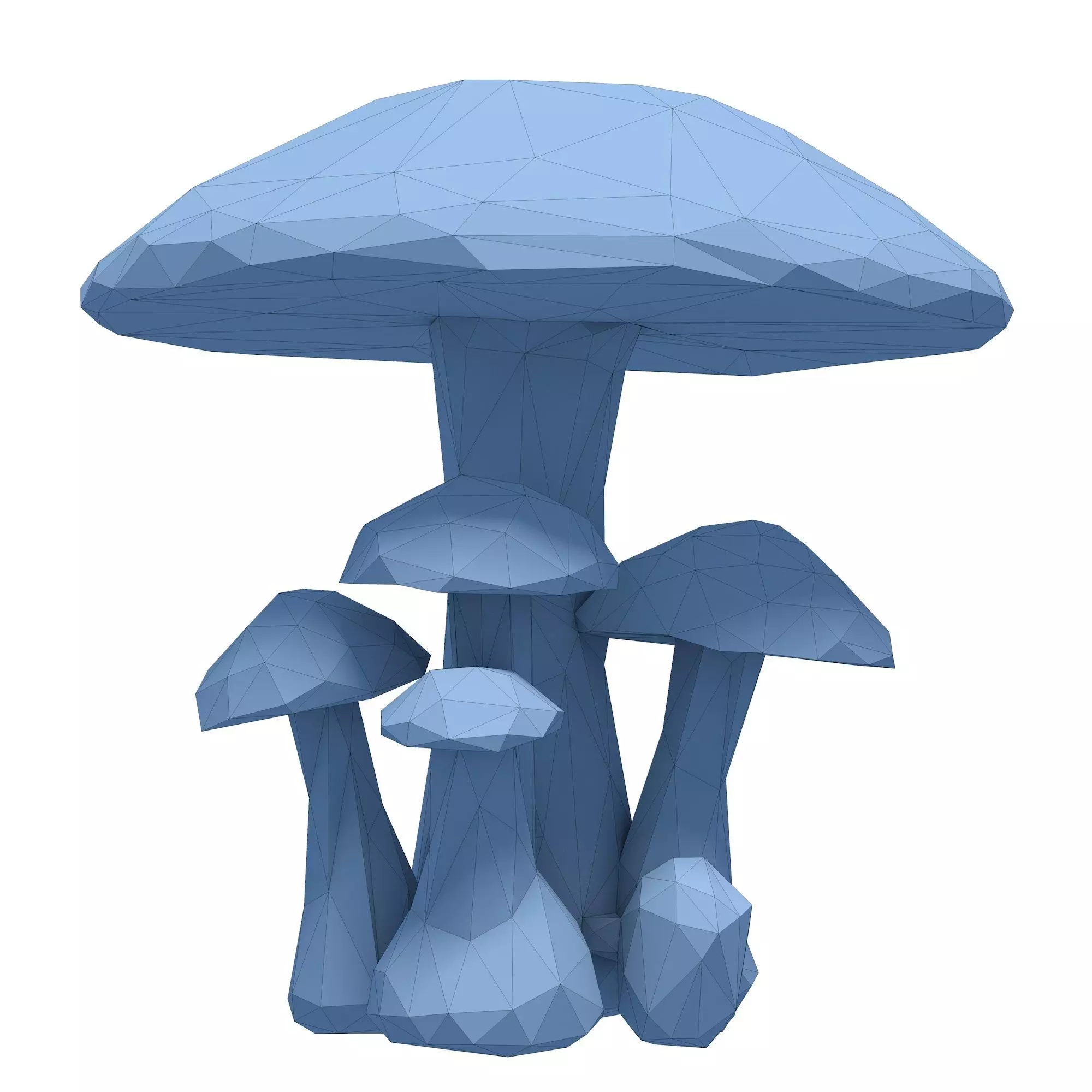 Mushrooms Low Poly 3D print model_6