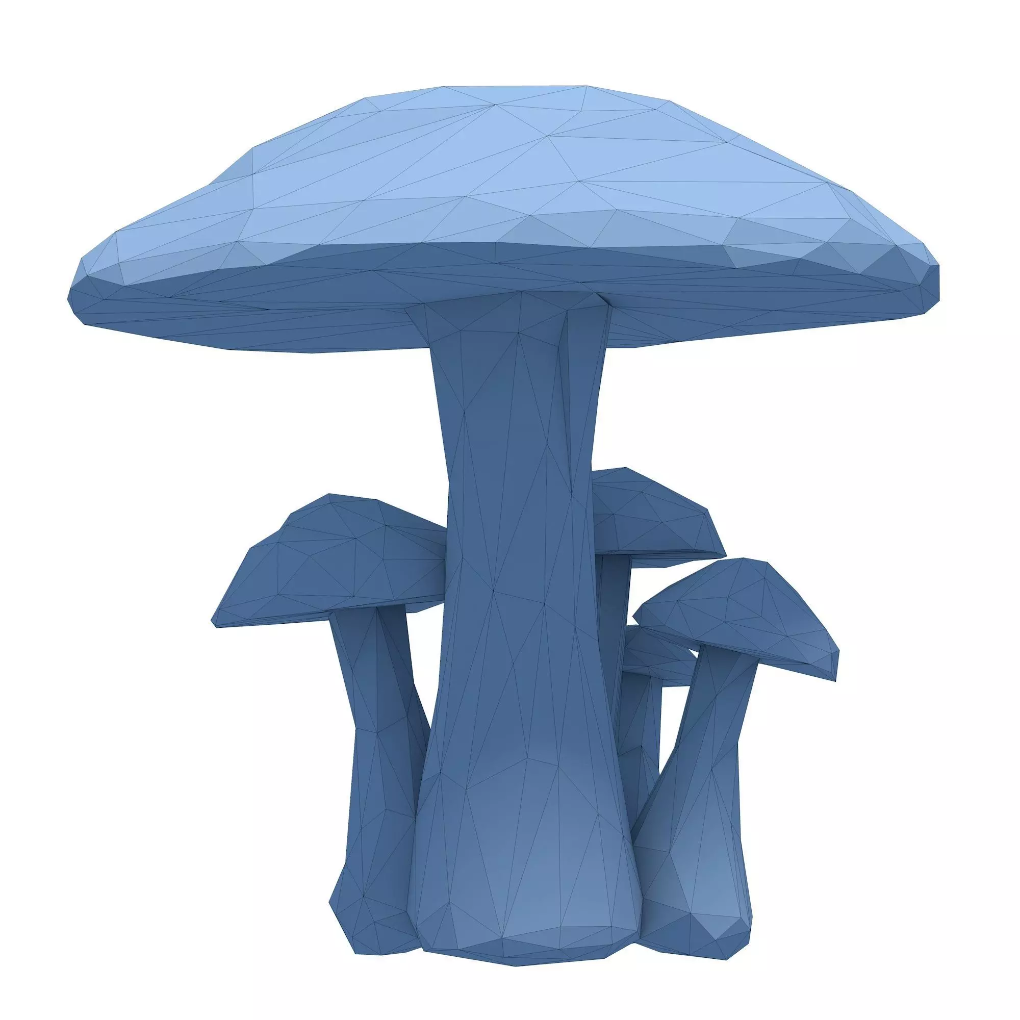 Mushrooms Low Poly 3D print model_7