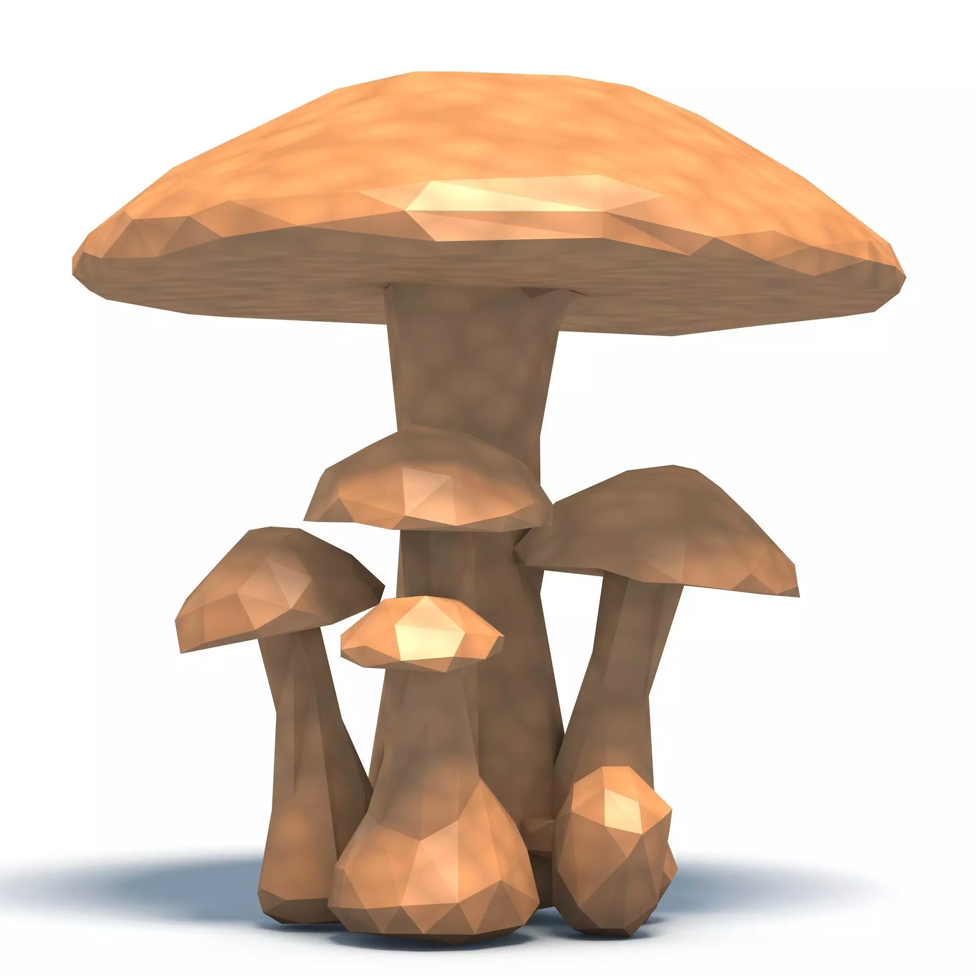Mushrooms Low Poly 3D print model_5