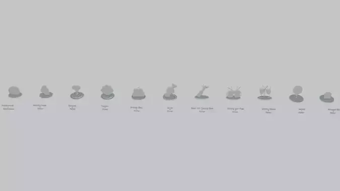 Birthday Bash Pack Emoji Statues 3D print model
