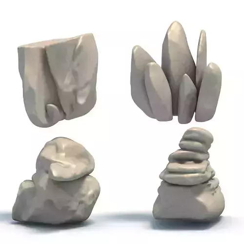 Rock Pack 4 Stone Models for Printing  3D print model