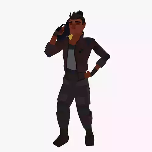 Rookie Jay - Low Poly Stylized Sci-Fi Character Low-poly 3D model