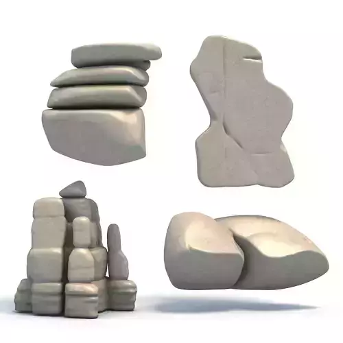 Rock Pack 4 Stone Models for Printing Vol1 3D print model