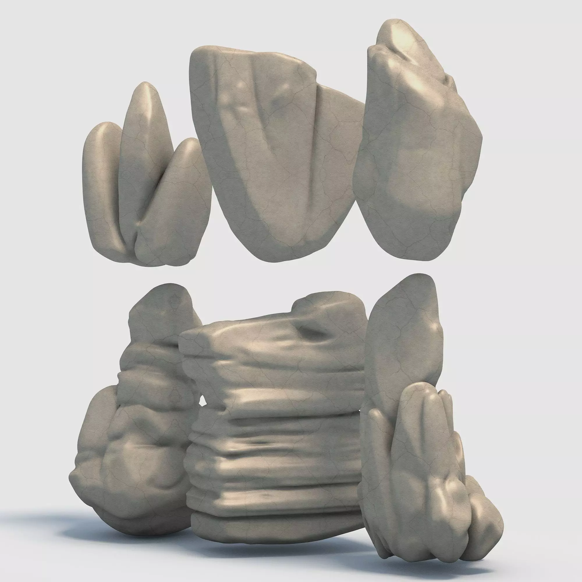 Rock Pack 6 Stone Models for Printing  3D print model_6