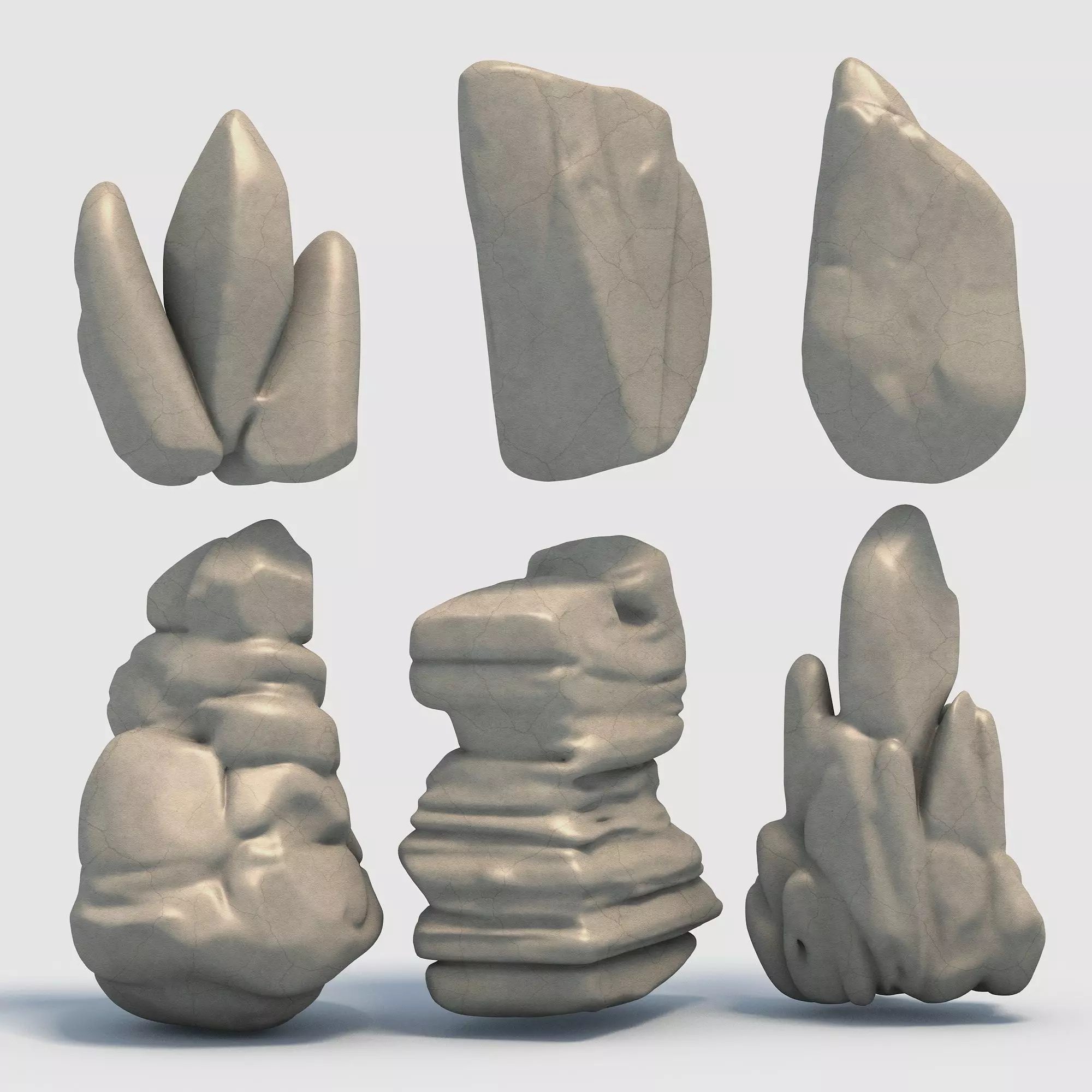 Rock Pack 6 Stone Models for Printing  3D print model_5