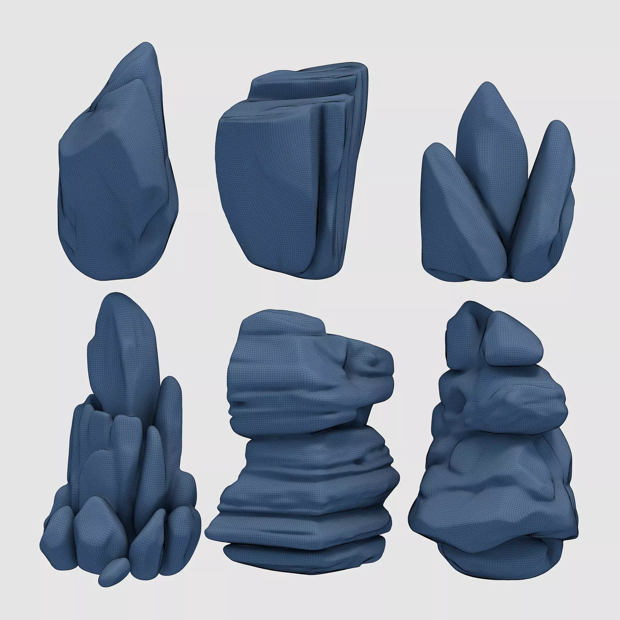 Rock Pack 6 Stone Models for Printing  3D print model_8