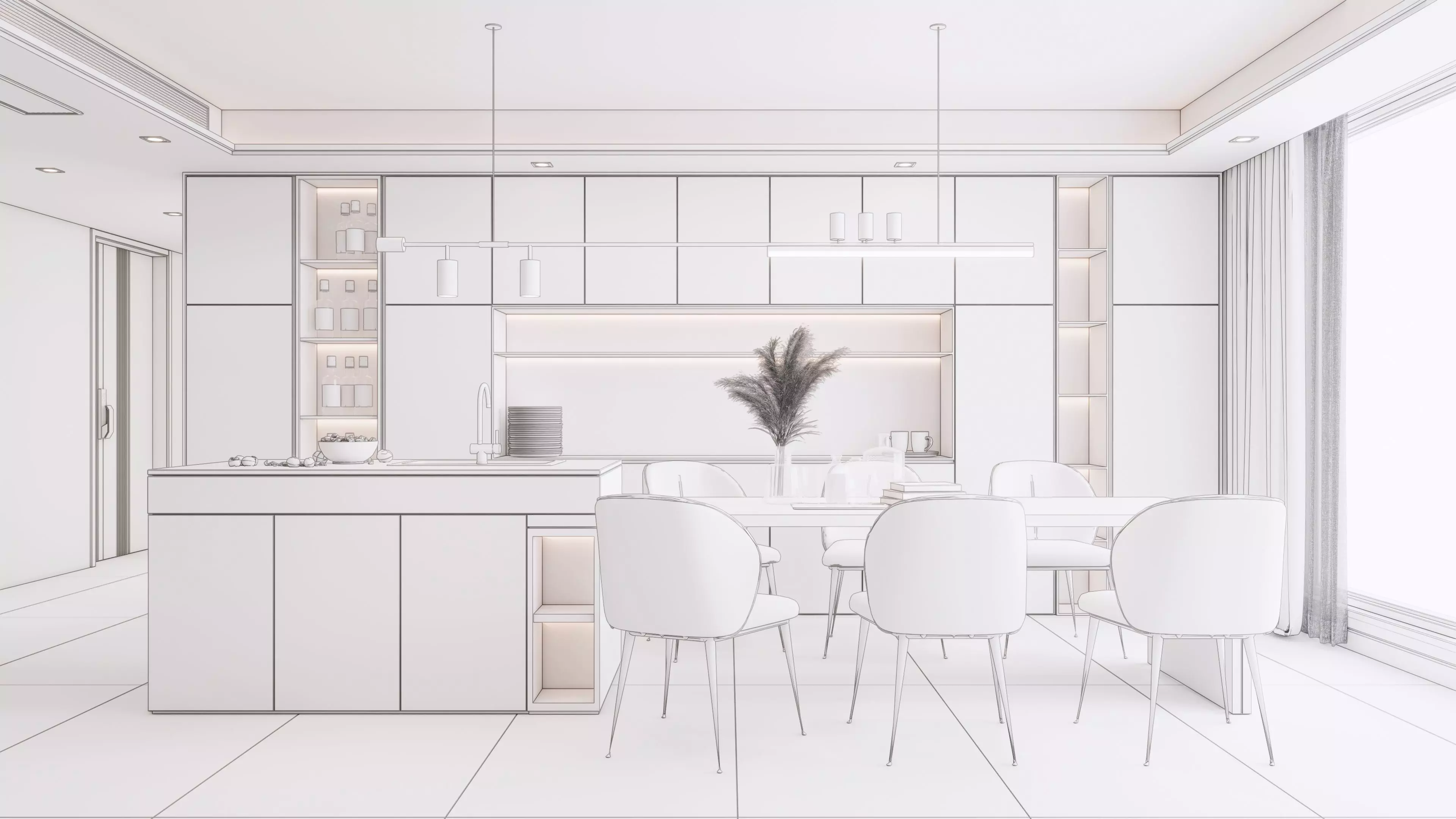 Dining Room 1 3D model_19