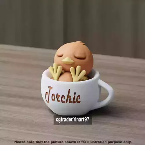 Torchic chill cup 3D print model