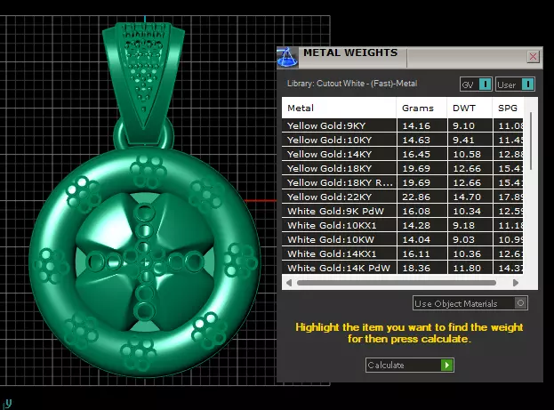 ROUND GOLD PENDANT 3D print model_6