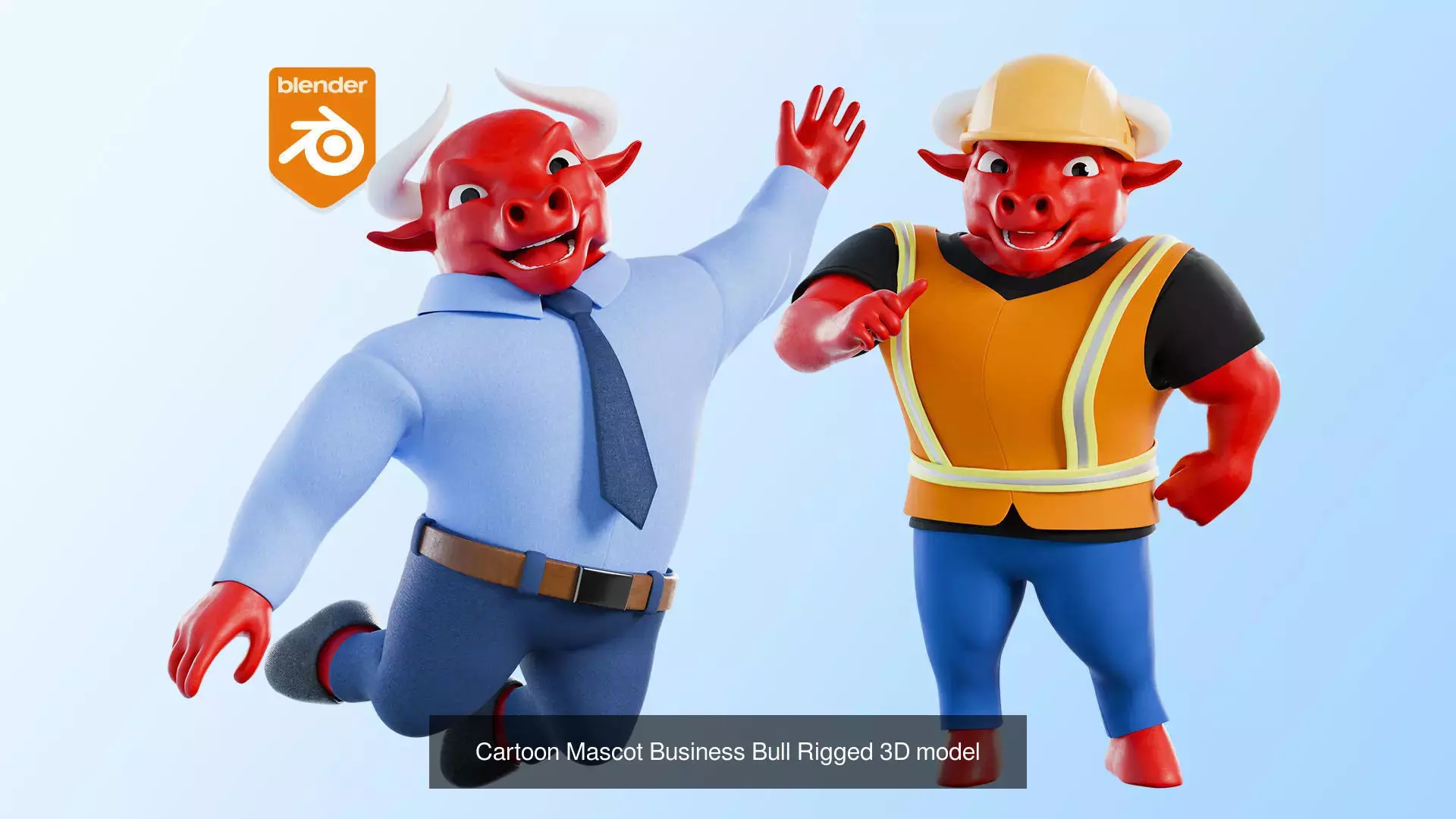 Modular Cartoon Animal Mascot 3D Pack Rigged 3D Model Collection_10