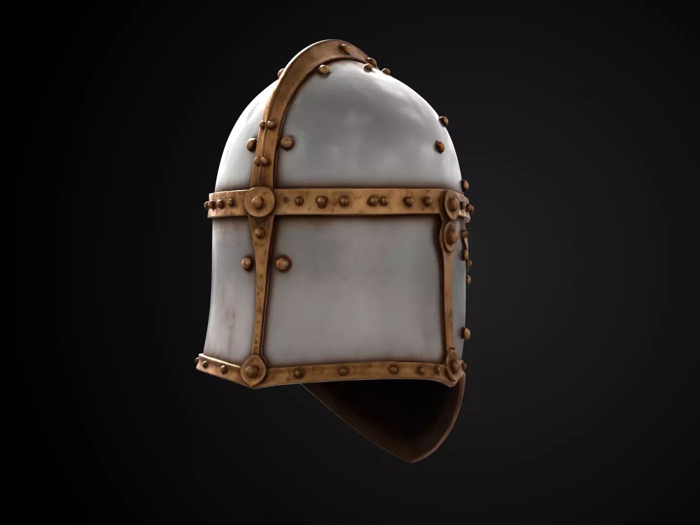 Stylized Medieval Helmet - Blessed Vanguard  3D print model_5