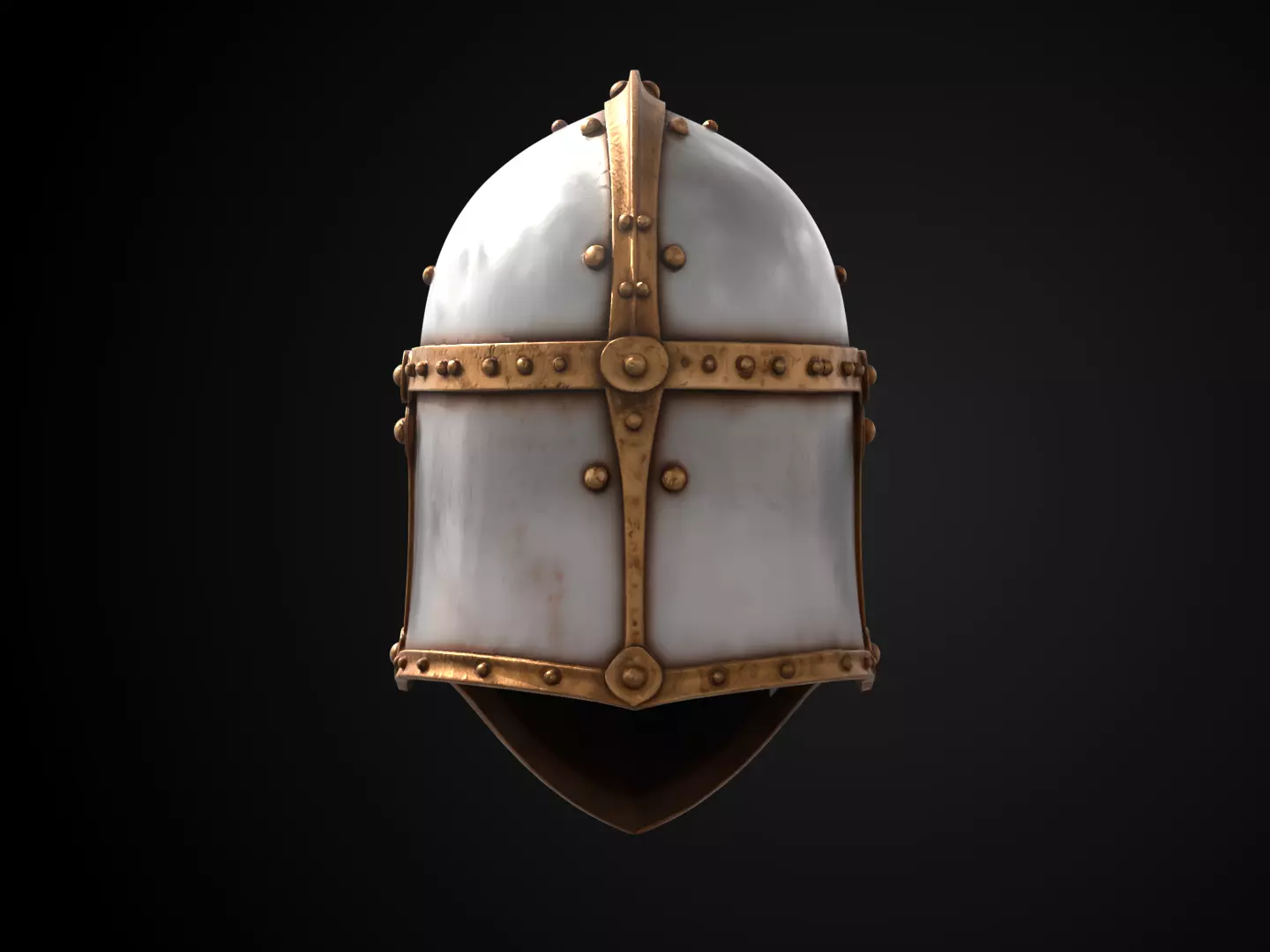 Stylized Medieval Helmet - Blessed Vanguard  3D print model_6
