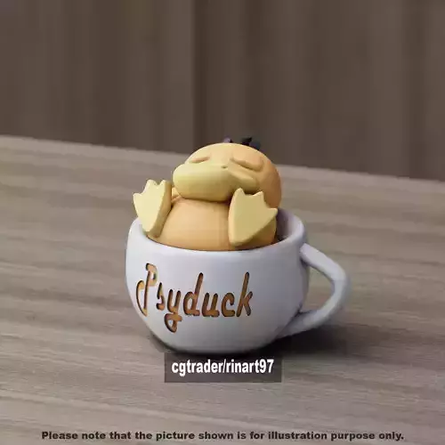 Psyduck chill cup 3D print model
