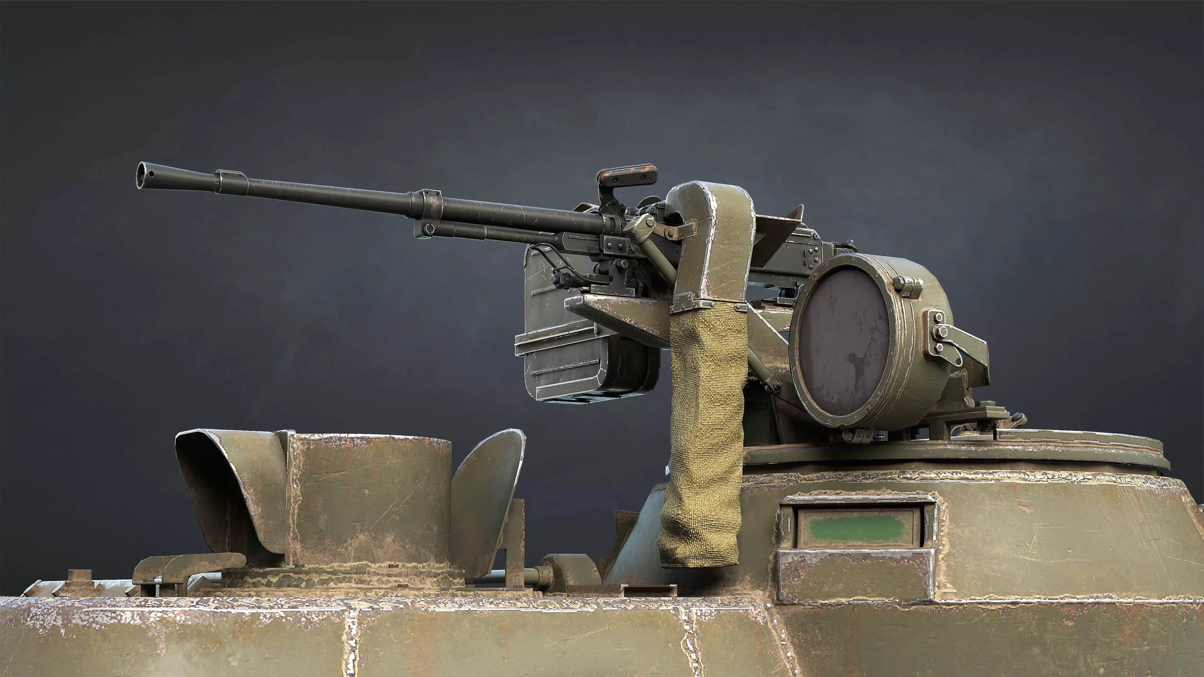 2S3 Akatsiya Self-Propelled Howitzer Game Ready Low-poly 3D model_9