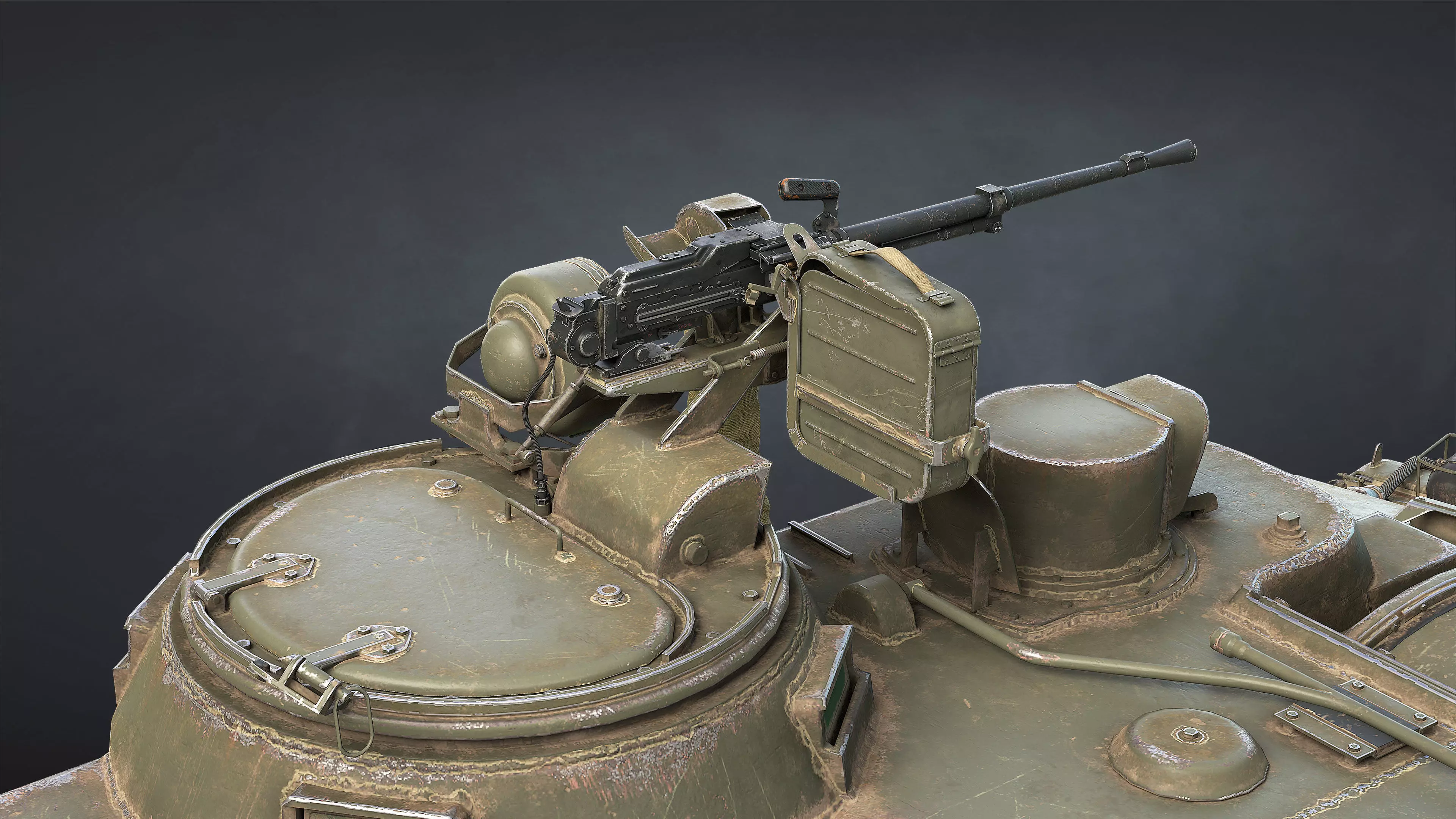 2S3 Akatsiya Self-Propelled Howitzer Game Ready Low-poly 3D model_8