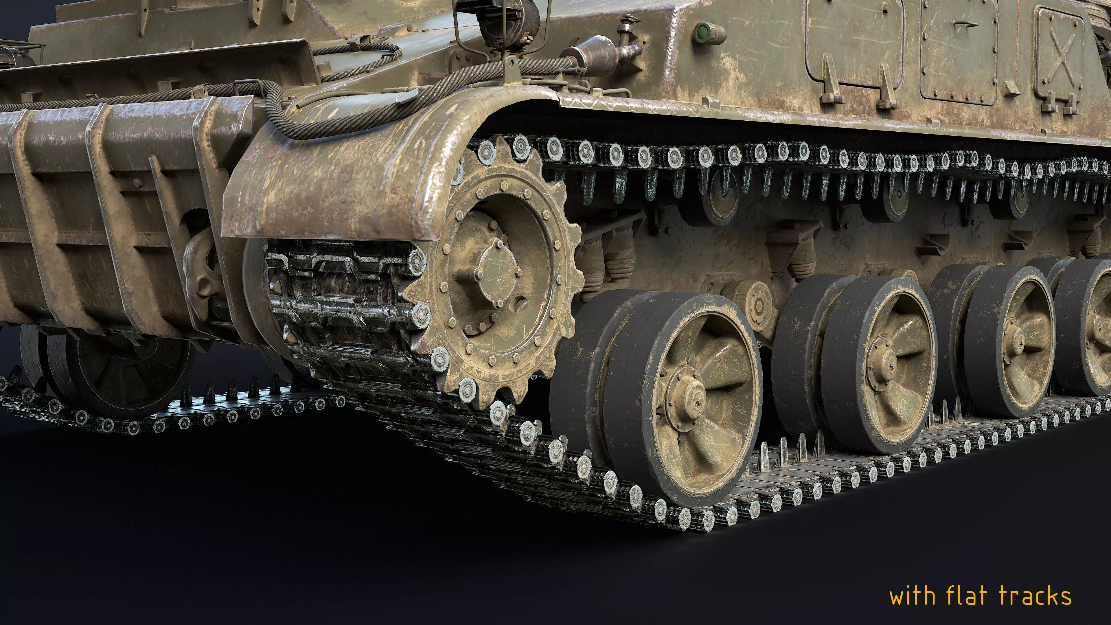 2S3 Akatsiya Self-Propelled Howitzer Game Ready Low-poly 3D model_12