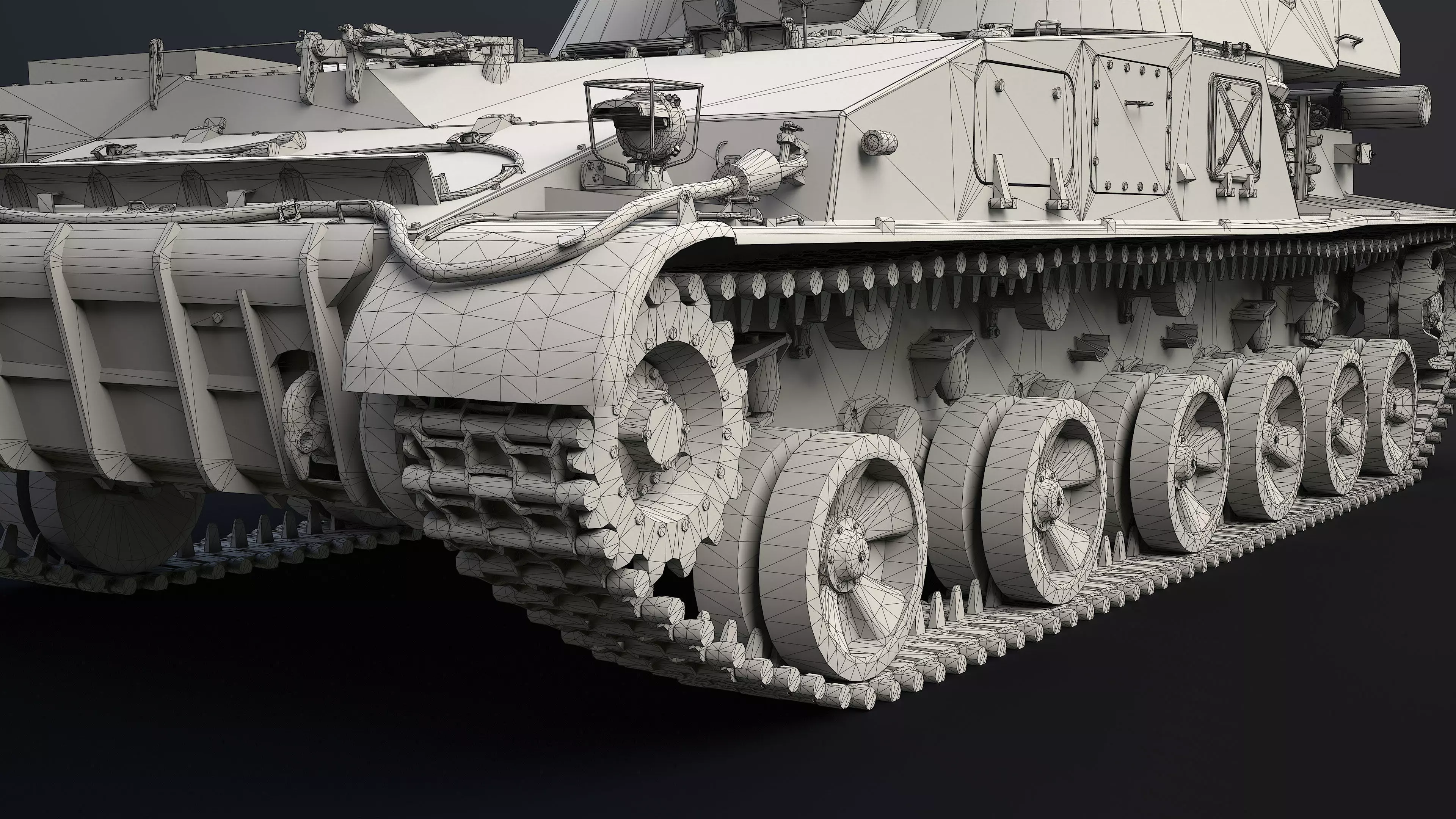 2S3 Akatsiya Self-Propelled Howitzer Game Ready Low-poly 3D model_15