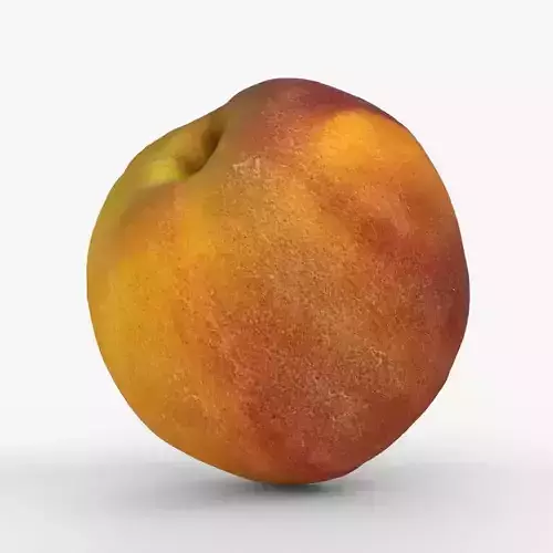 Photorealistic 3D scan of peach Low-poly 3D model
