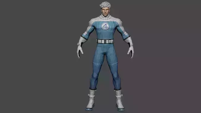 Human Torch Low-poly 3D model